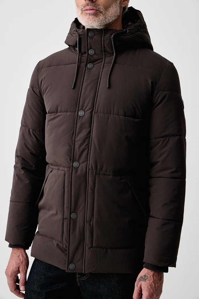 Kurtka pikowana męska Guess M6BL45.W4157 brązowy