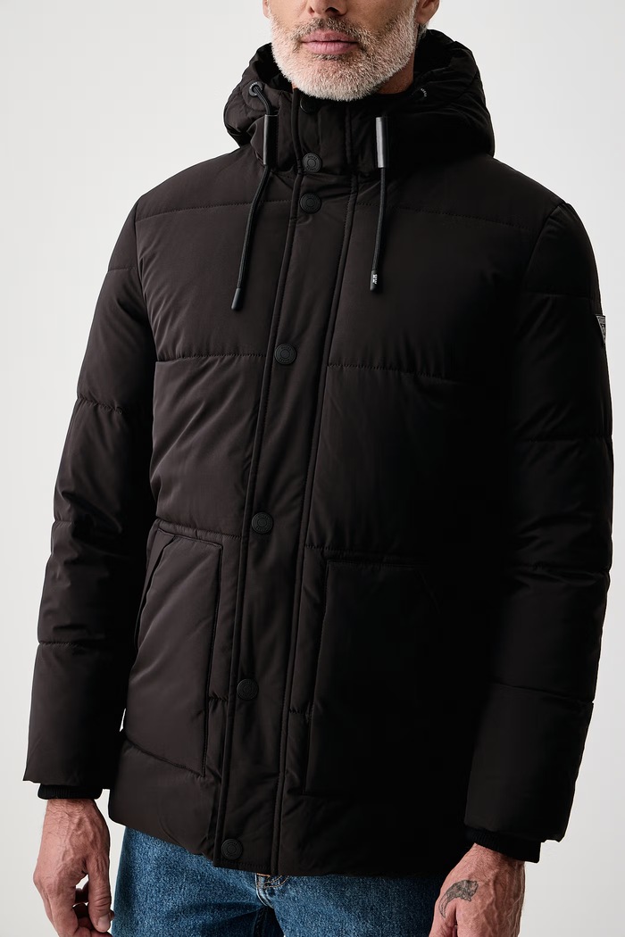 Kurtka pikowana męska Guess czarny M6BL45.W4157