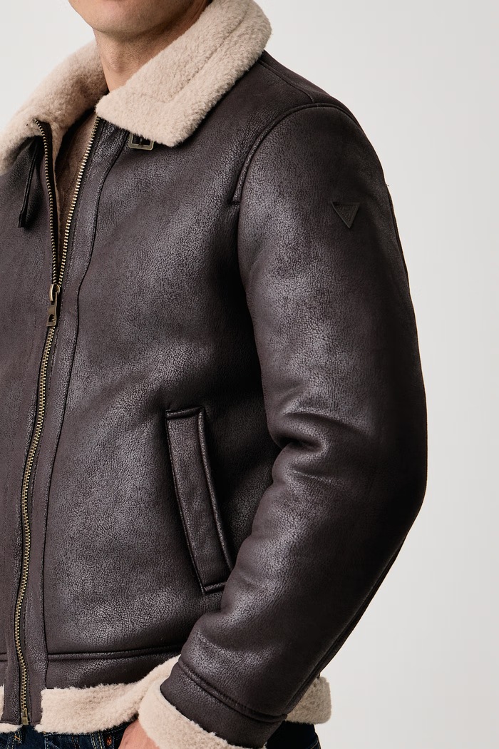 Oblečenie Guess Krátka bunda pánska M6BL40.W4152 hnedá