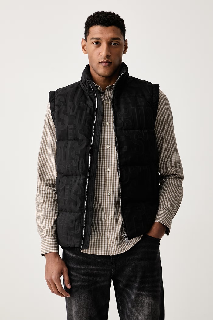 Guess Kurtka pikowana męska M6BL38.W4149 czarny AW26