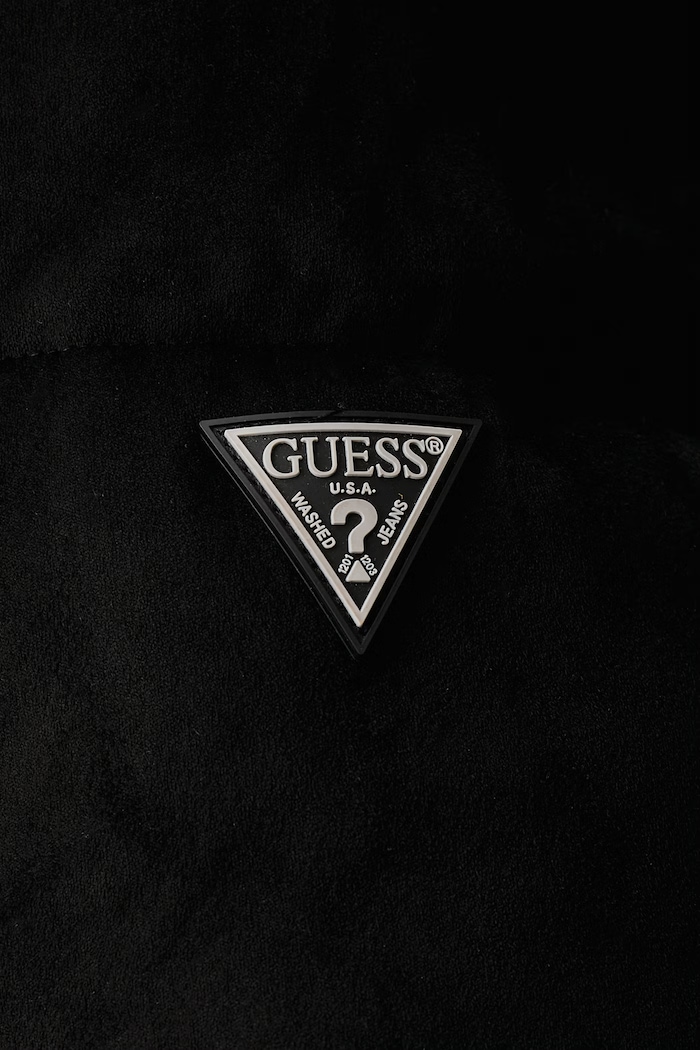 Krátka bunda pánska z imitácie semišu Guess čierna M6BL36.W4148