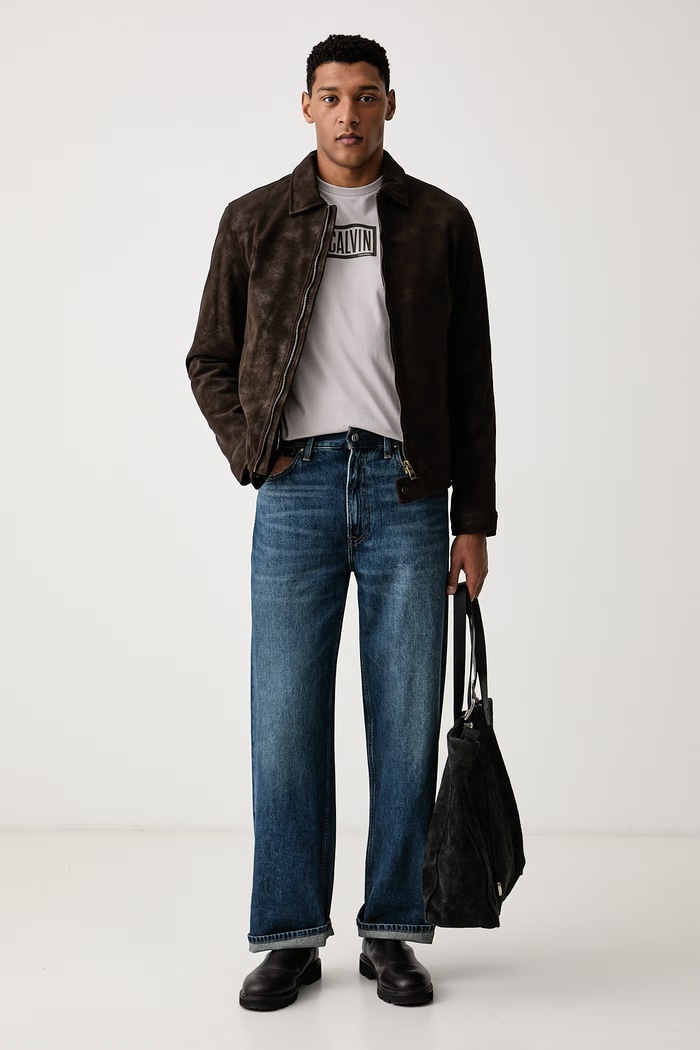 Guess Prijelazna jakna za muškarce od imitacije kože M6BL28.W4140 smeđa AW26