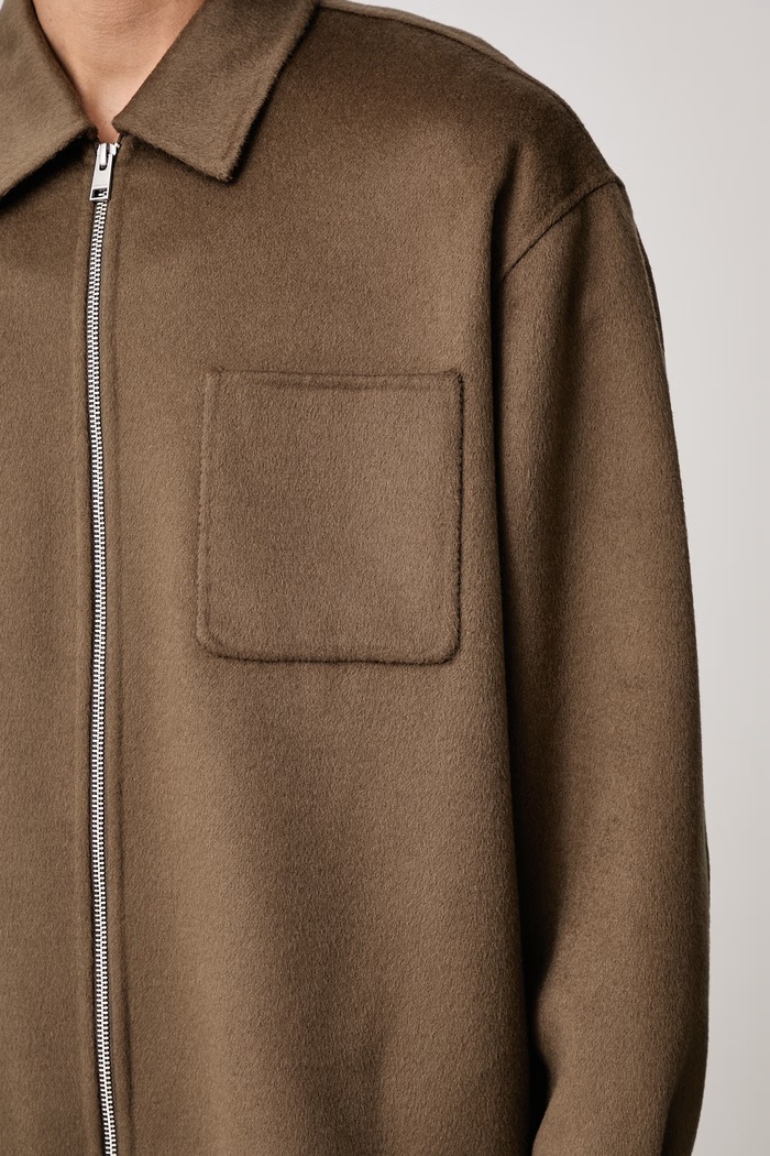 Frame DOUBLE FACE ZIP SHIRT JACKET kurtka wełniana męska MF26WJA011