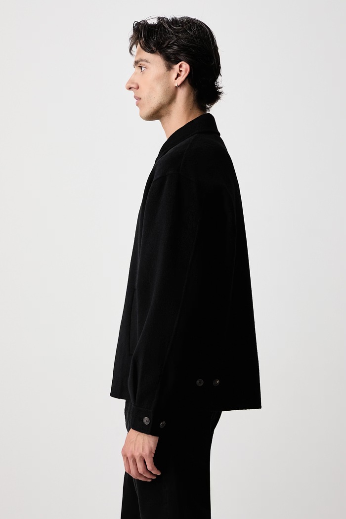 DOUBLE FACE WOOL JACKET kurtka przejściowa wełniana męska Frame MF26WJA003 czarny