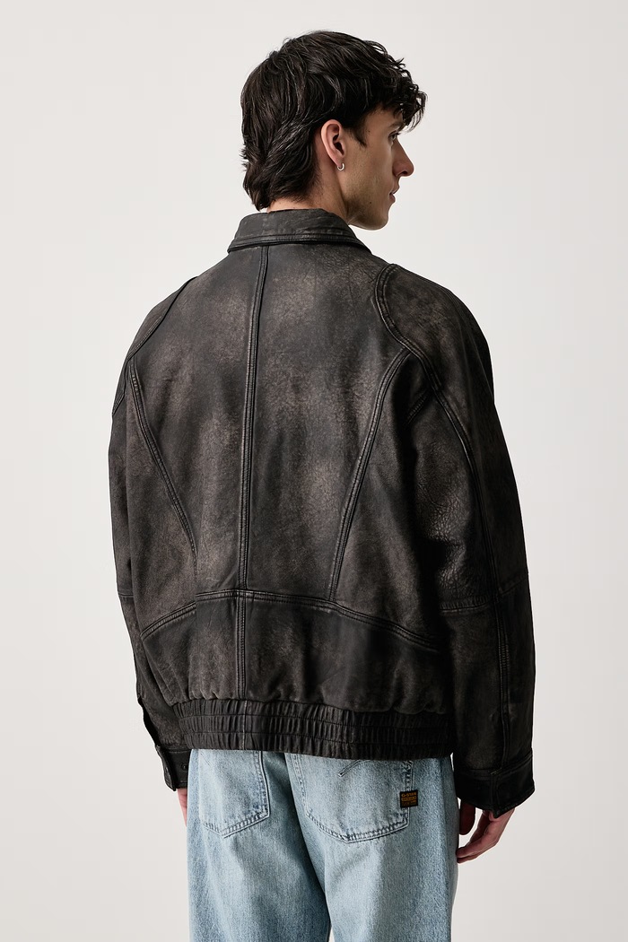 Odzież Levi's Kurtka męska skórzana JABRIL LEATHER 007SF szary