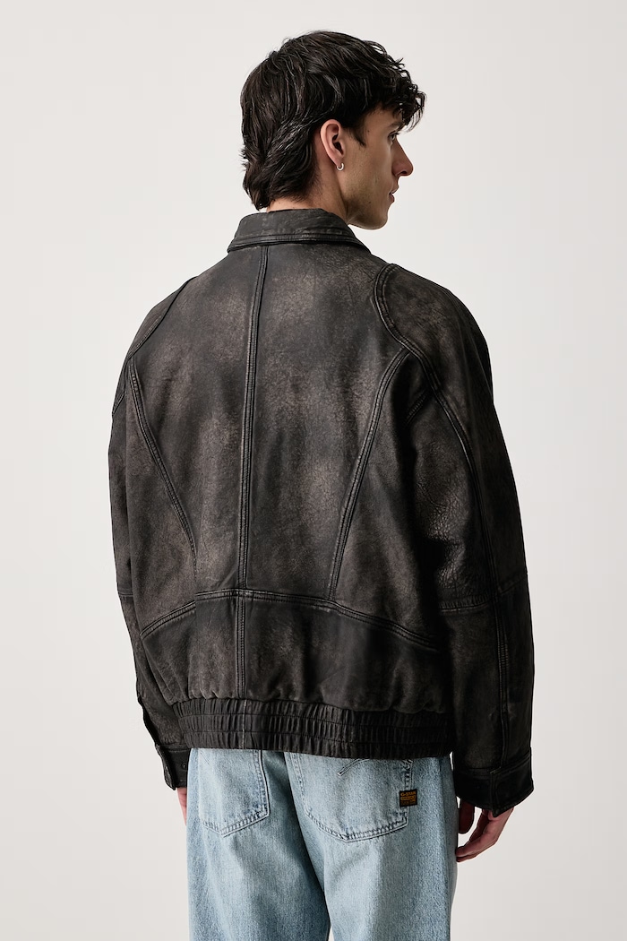 Odzież Levi's Kurtka męska skórzana JABRIL LEATHER 007SF szary