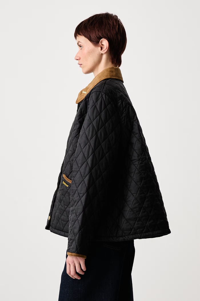 Icons Cropped Liddesdale Quilted kurtka pikowana damska Barbour LQU1851BK91 czarny