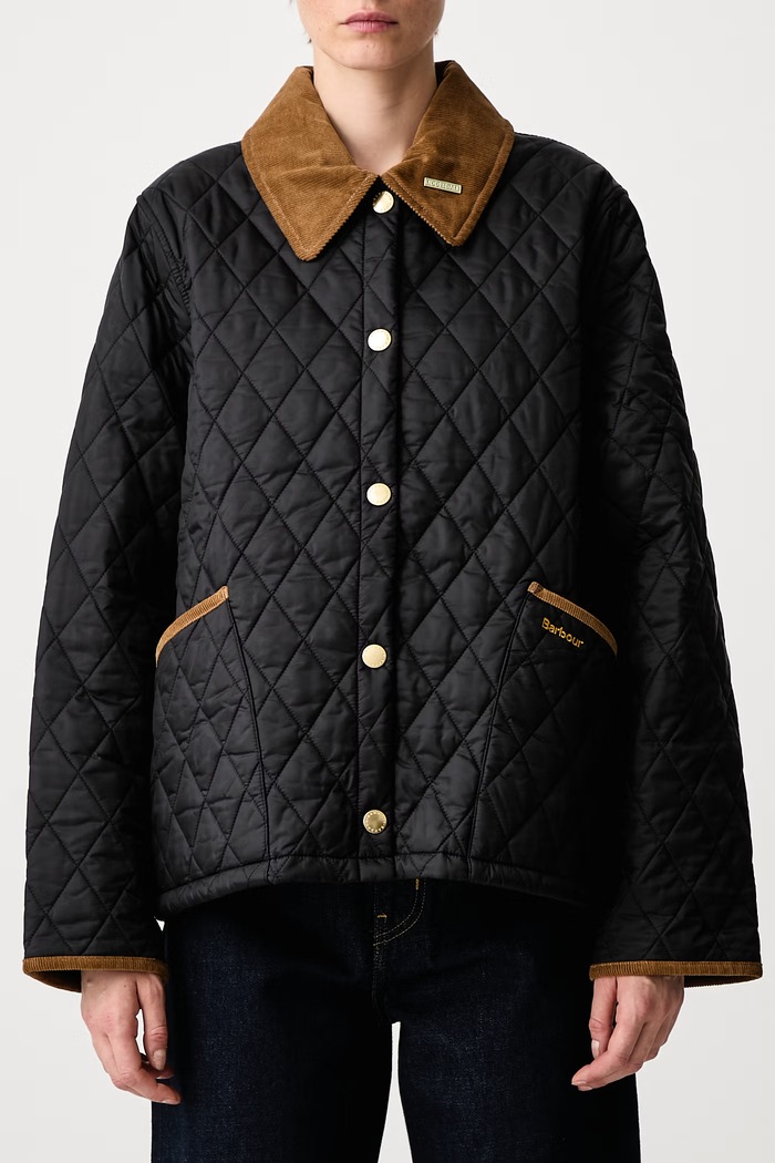 Icons Cropped Liddesdale Quilted kurtka pikowana damska Barbour czarny LQU1851BK91