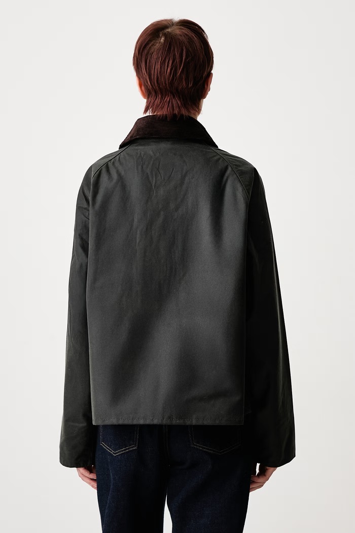 Odzież Barbour Spey Wax Jacket krótka kurtka damska bawełniana MWX1212SG51 zielony