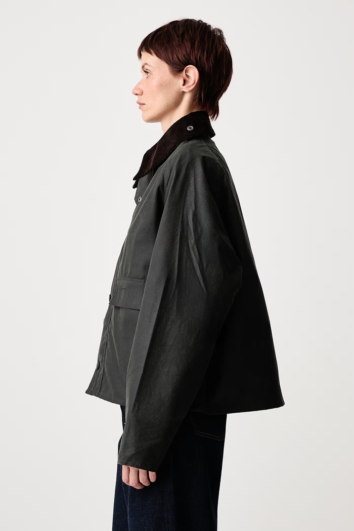 Spey Wax Jacket krótka kurtka damska bawełniana Barbour MWX1212SG51 zielony