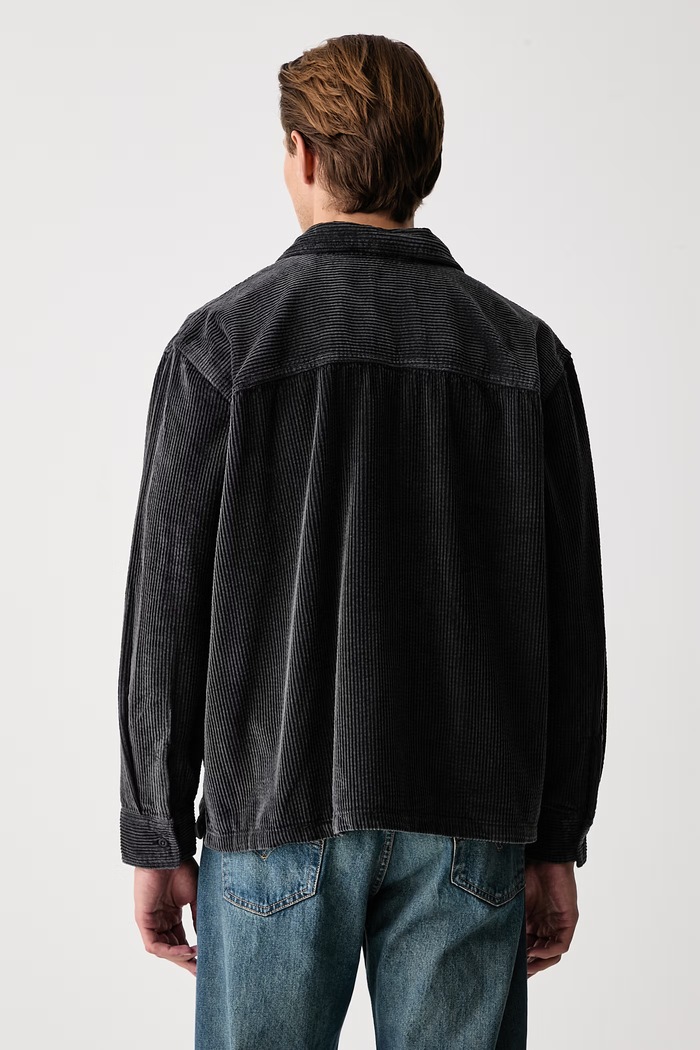 Oblečenie Levi's Košeľová bunda pánska menčestrová PORTS ZIP UP 0085L čierna