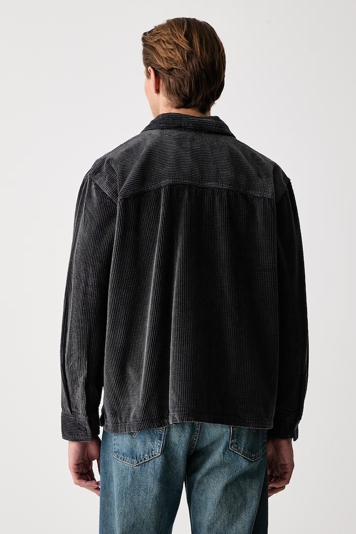 Oblečenie Levi's Košeľová bunda pánska menčestrová PORTS ZIP UP 0085L čierna
