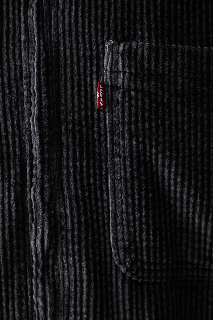 Košeľová bunda pánska menčestrová PORTS ZIP UP Levi's čierna 0085L