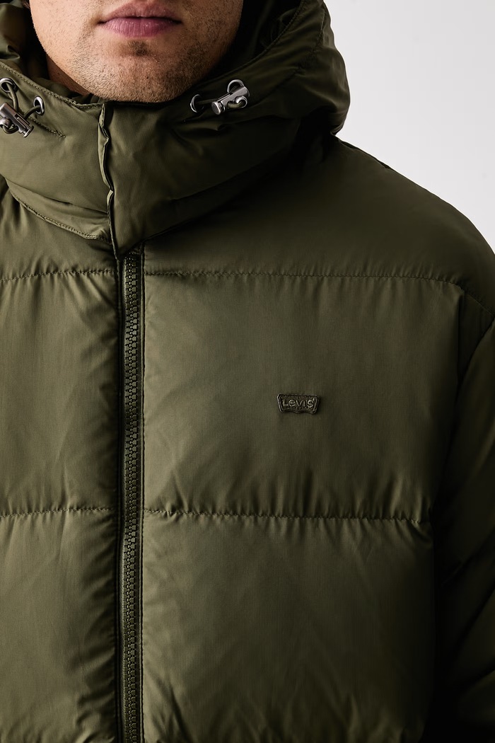 Páperová bunda pánska ROCKWELL HOODED Levi's 007SP zelená