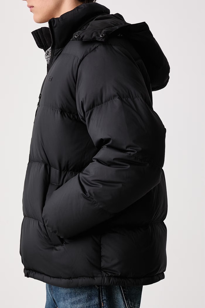 Páperová bunda pánska ROCKWELL HOODED Levi's 007SP čierna