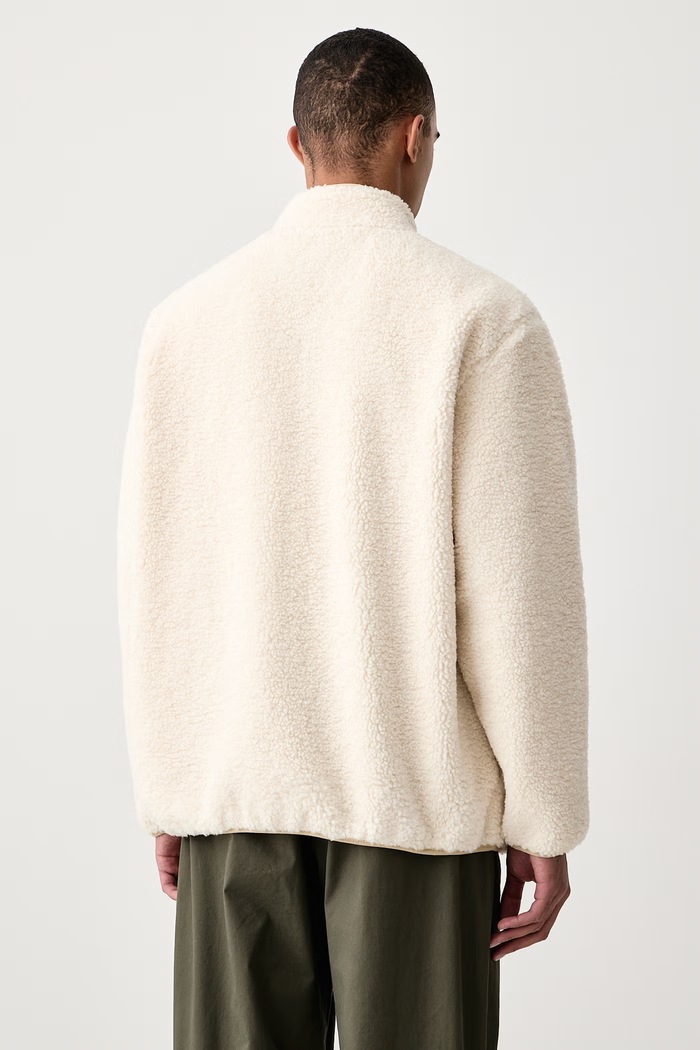 Odzież Levi's Bluza rozpinana męska polarowa CAMPO SHERPA 007SH beżowy