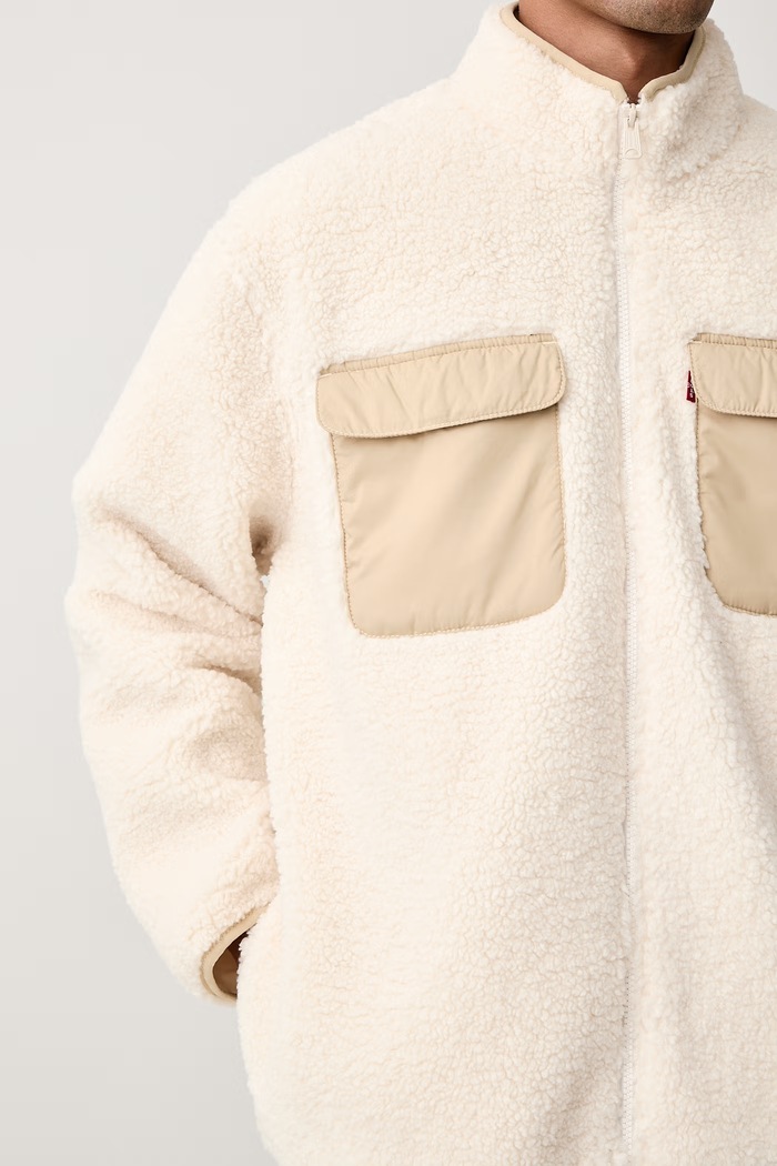 Bluza rozpinana męska polarowa CAMPO SHERPA Levi's 007SH beżowy