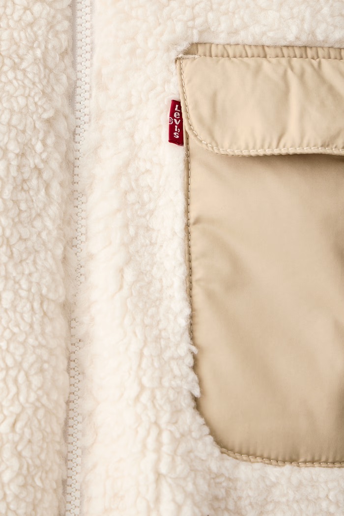 Bluza rozpinana męska polarowa CAMPO SHERPA Levi's beżowy 007SH