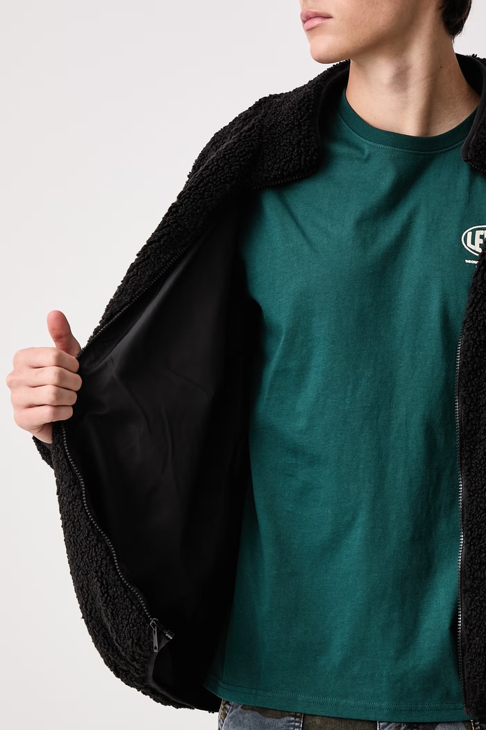 Levi's Mikina na zips pánska flísová CAMPO SHERPA 007SH