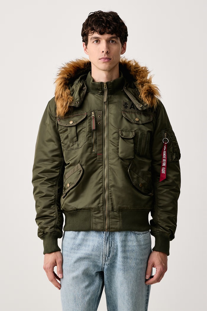 Alpha Industries Bomberka męska Aviation Jackets Deflector zielony 113144