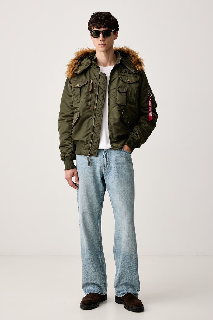 Alpha Industries Bomberka męska Aviation Jackets Deflector 113144 zielony AW26
