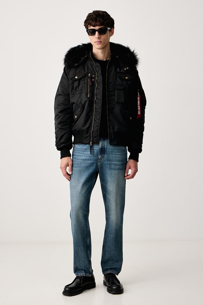 Alpha Industries Bomberka męska Aviation Jackets Deflector 113144 czarny AW26