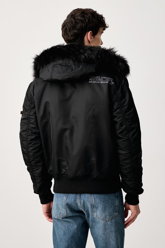 Odzież Alpha Industries Bomberka męska Aviation Jackets Deflector 113144 czarny