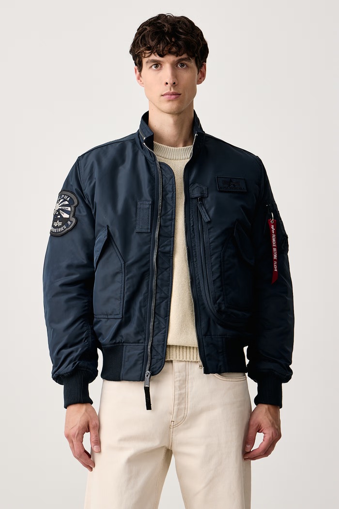 Alpha Industries Kurtka przejściowa męska Aviation Jackets Engine granatowy 103101