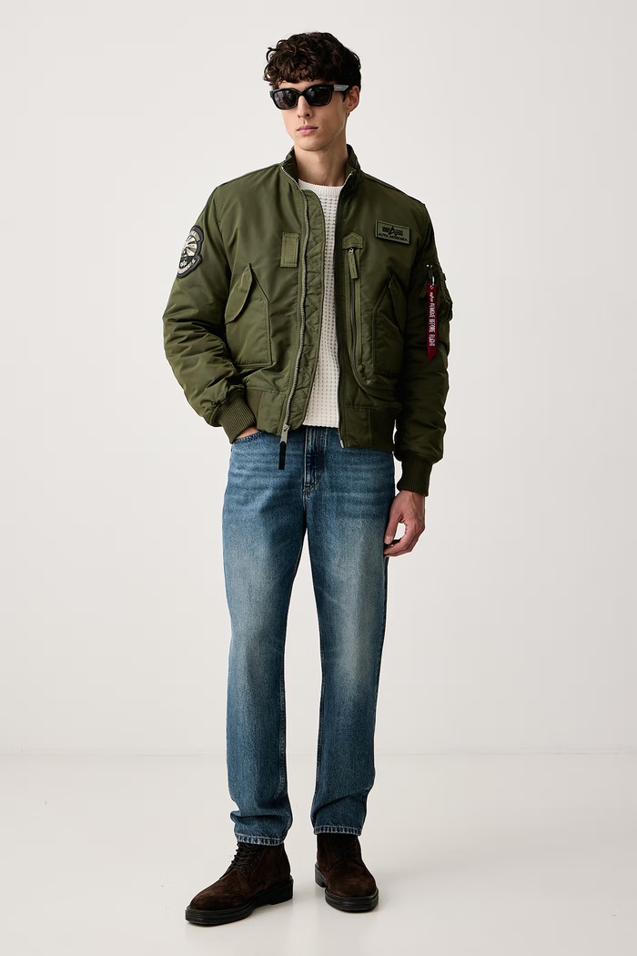 Alpha Industries Kurtka przejściowa męska Aviation Jackets Engine 103101 zielony AW26