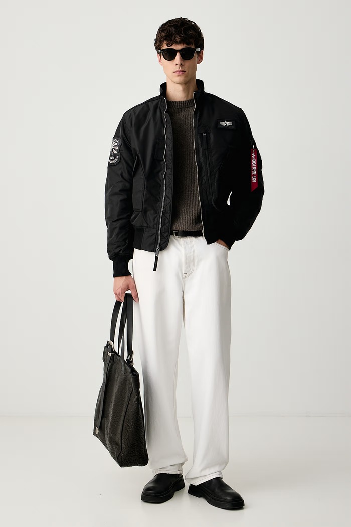 Alpha Industries Kurtka przejściowa męska Aviation Jackets Engine 103101 czarny AW26