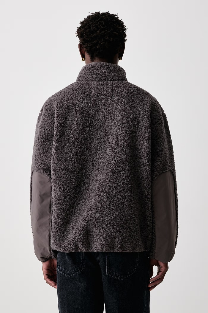 Odzież Maison Kitsuné Fleece bluza rozpinana polarowa męska MRMWV11WM2046 brązowy