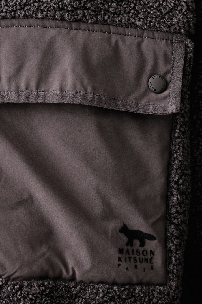 Maison Kitsuné Fleece bluza rozpinana polarowa męska MRMWV11WM2046