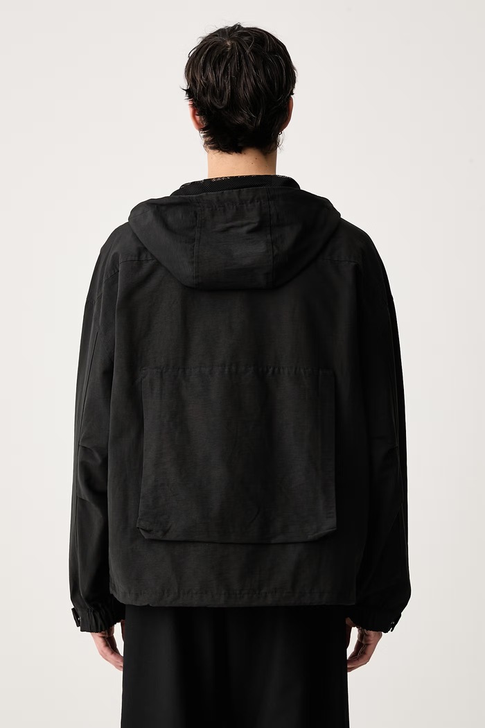Odzież Maison Kitsuné Windbreaker kurtka przejściowa z bawełną męska MRMWV03WQ4103 czarny