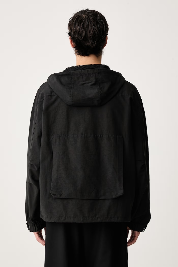Odzież Maison Kitsuné Windbreaker kurtka przejściowa z bawełną męska MRMWV03WQ4103 czarny