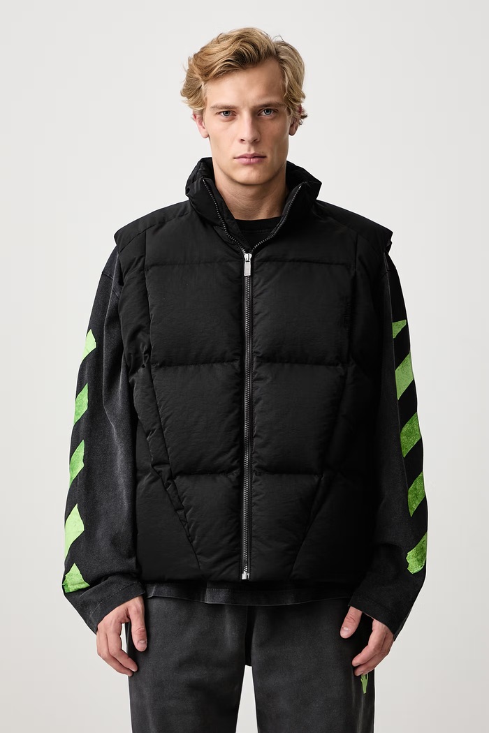 Off-White Bookish Nyltwill vestă pentru bărbați negru 44MEX00IF26F001001