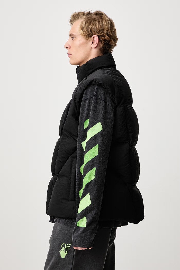 Bookish Nyltwill vestă pentru bărbați Off-White 44MEX00IF26F001001 negru