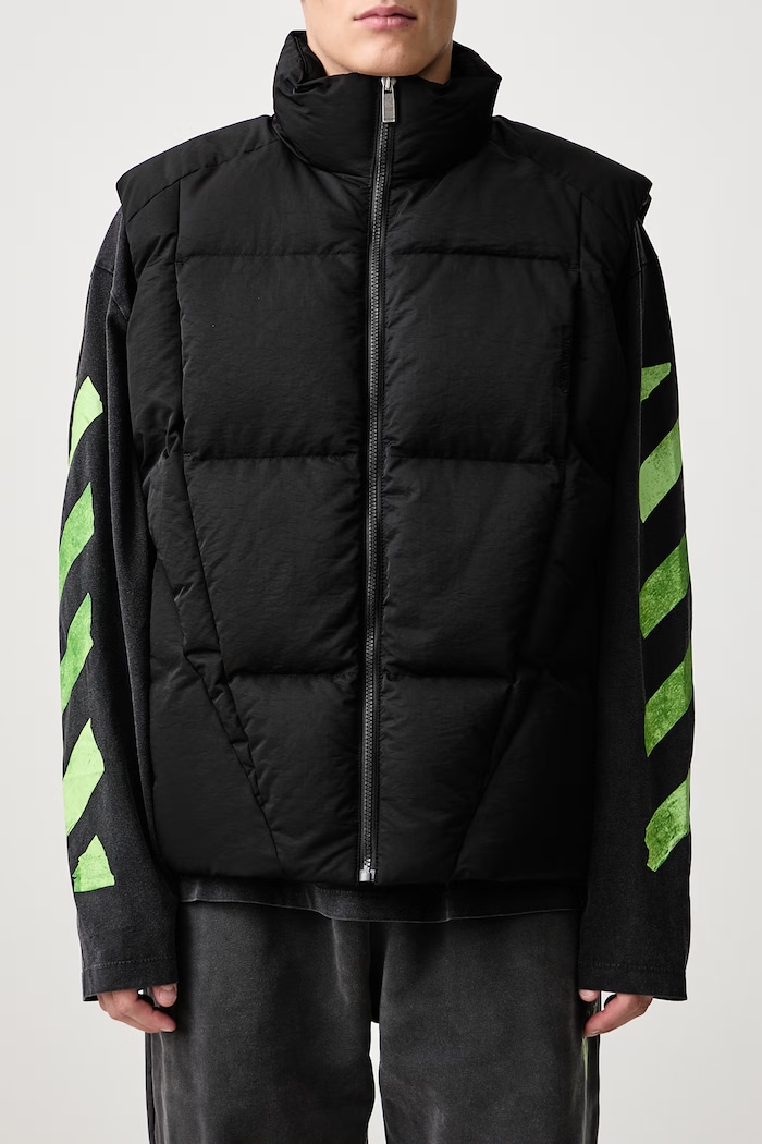 Bookish Nyltwill vestă pentru bărbați Off-White negru 44MEX00IF26F001001