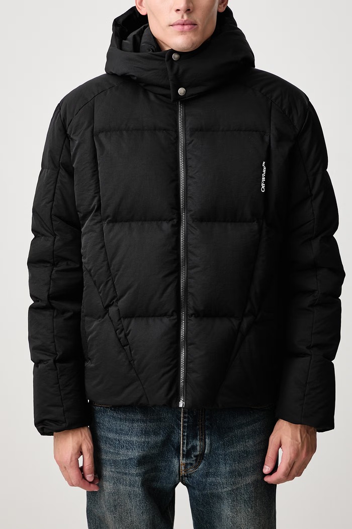 Bookish Nyl Twill Racing Puffer зимняя куртка для мужчин Off-White чёрный 44MED06CF26F001001