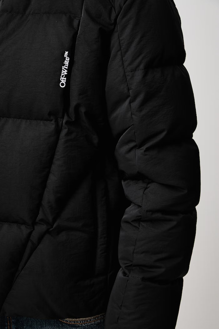 Off-White Bookish Nyl Twill Racing Puffer зимняя куртка для мужчин 44MED06CF26F001001