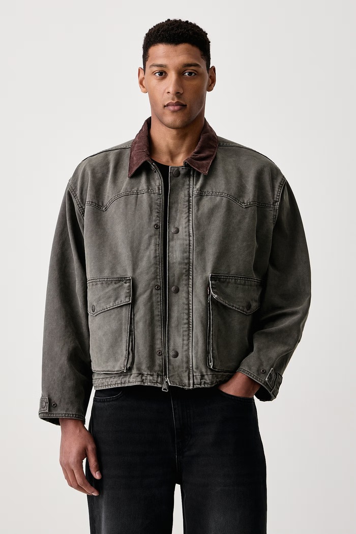 Levi's Kurtka przejściowa męska bawełniana HILLTOP zielony 007SO