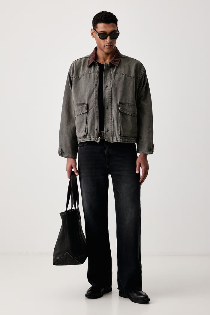Levi's Kurtka przejściowa męska bawełniana HILLTOP 007SO zielony AW26