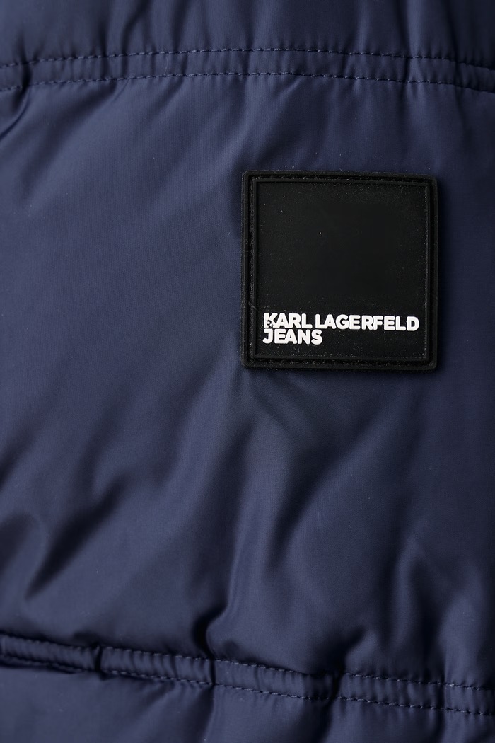 Prešívaná bunda pánska Karl Lagerfeld Jeans tmavomodrá B4M15035