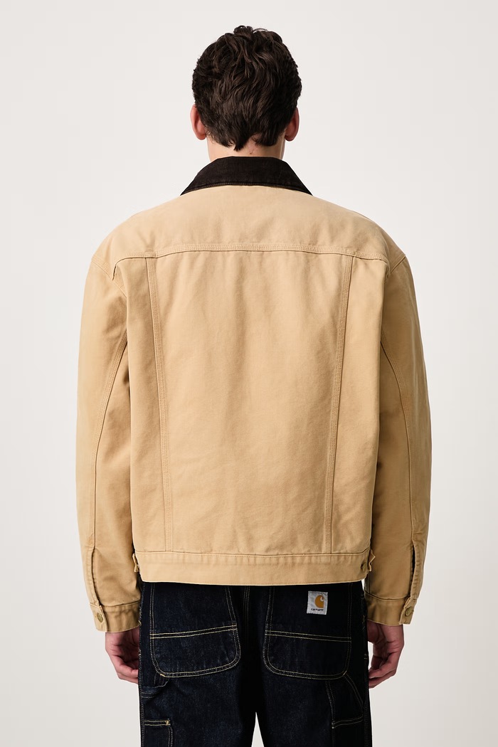 Abbigliamento Carhartt WIP OG Trucker Jacket giacca corta in cotone da uomo I037058 beige