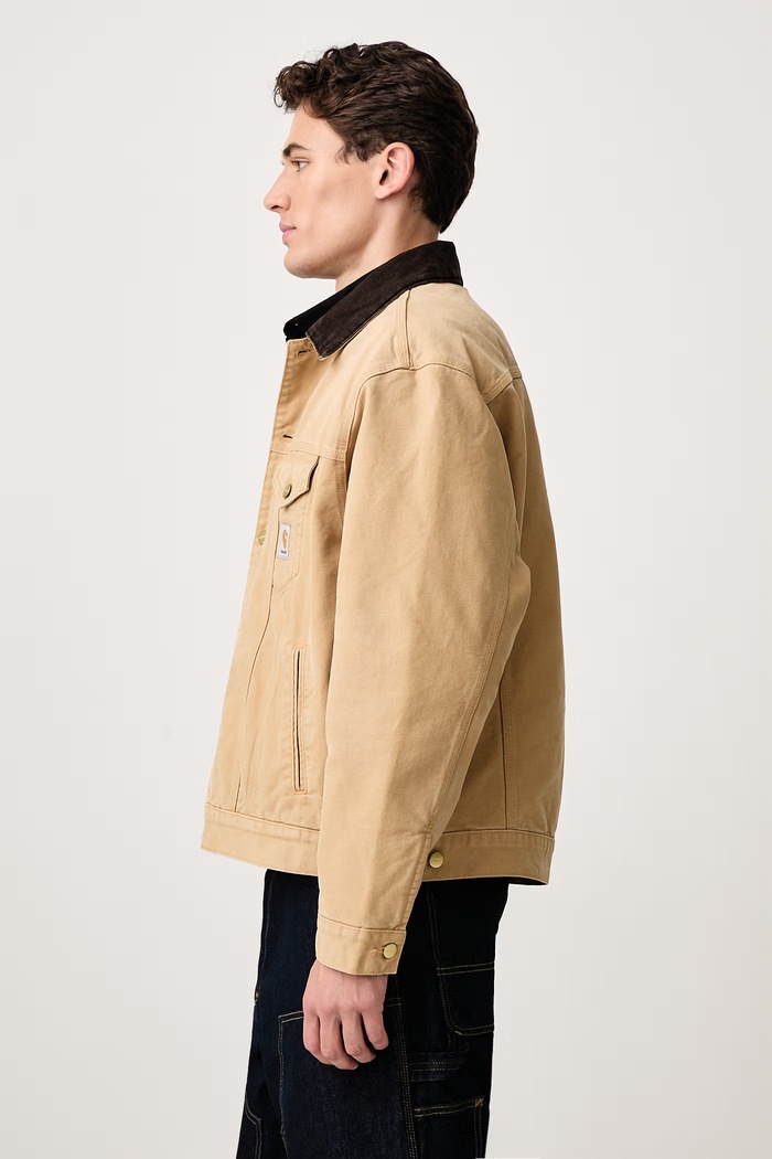 OG Trucker Jacket giacca corta in cotone da uomo Carhartt WIP I037058 beige