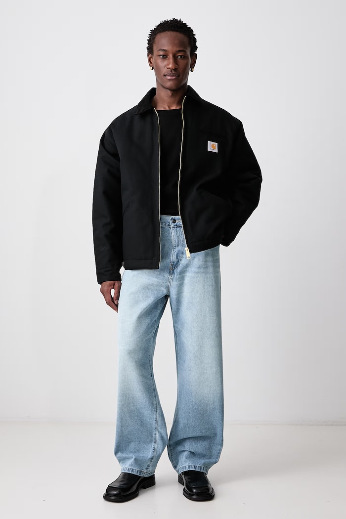 Carhartt WIP OG Detroit Jacket giacca corta in cotone da uomo I027358 nero AW26