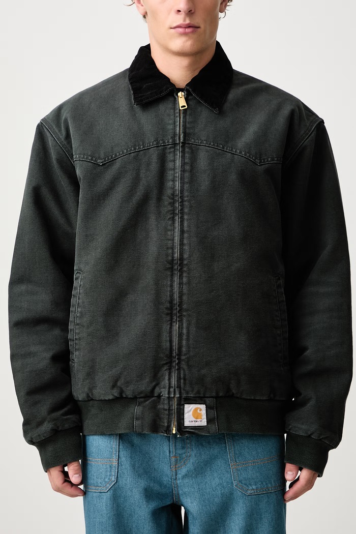 OG Santa Fe Jacket krótka kurtka bawełniana męska Carhartt WIP zielony I037056