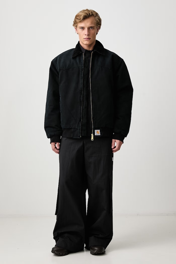 Carhartt WIP OG Santa Fe Jacket krótka kurtka bawełniana męska I037056 czarny AW26