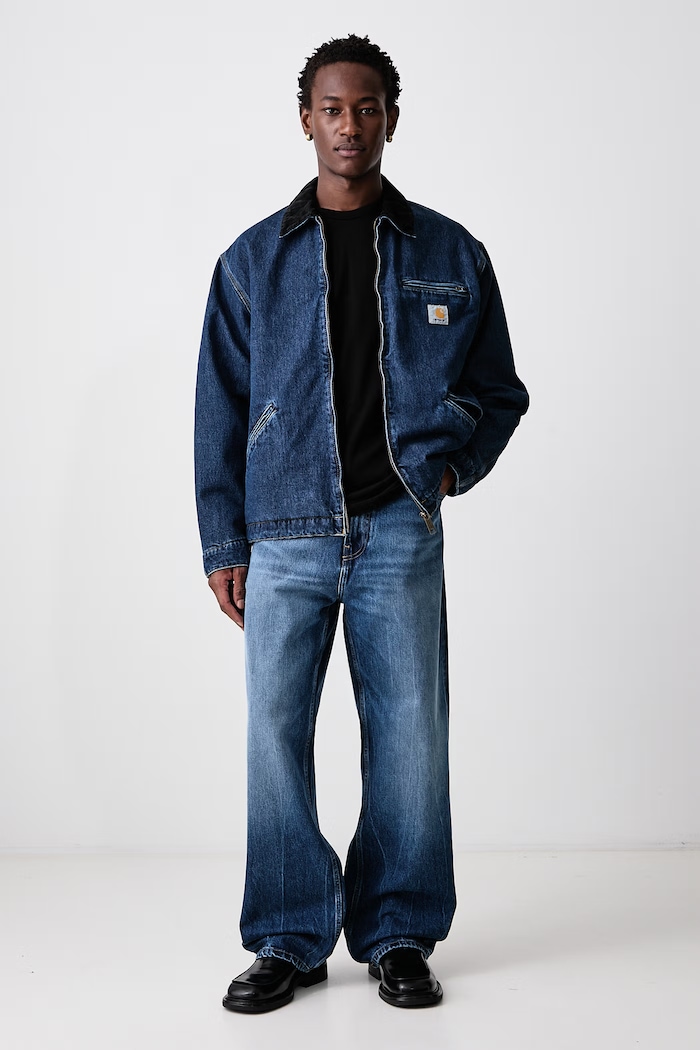 Carhartt WIP OG Detroit Jacket giacca corta in jeans da uomo I037535 blu AW26