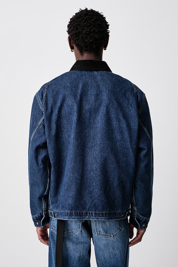 Abbigliamento Carhartt WIP OG Detroit Jacket giacca corta in jeans da uomo I037535 blu