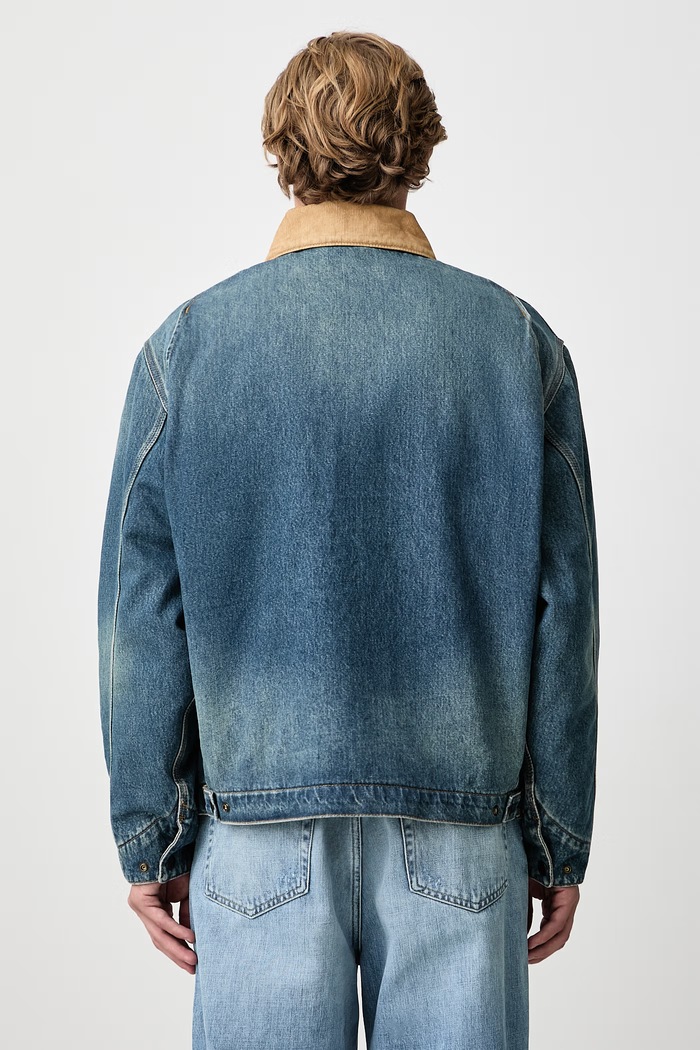 Odzież Carhartt WIP OG Detroit Jacket krótka kurtka jeansowa męska I037535 niebieski